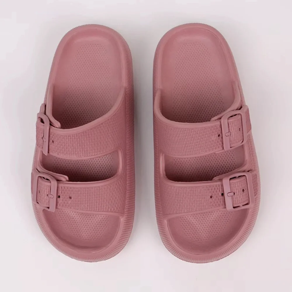 Cloud Slides for Women EVA Sandals Thick Sole Adjustable Buckles Slipper New - Picture 3 of 7